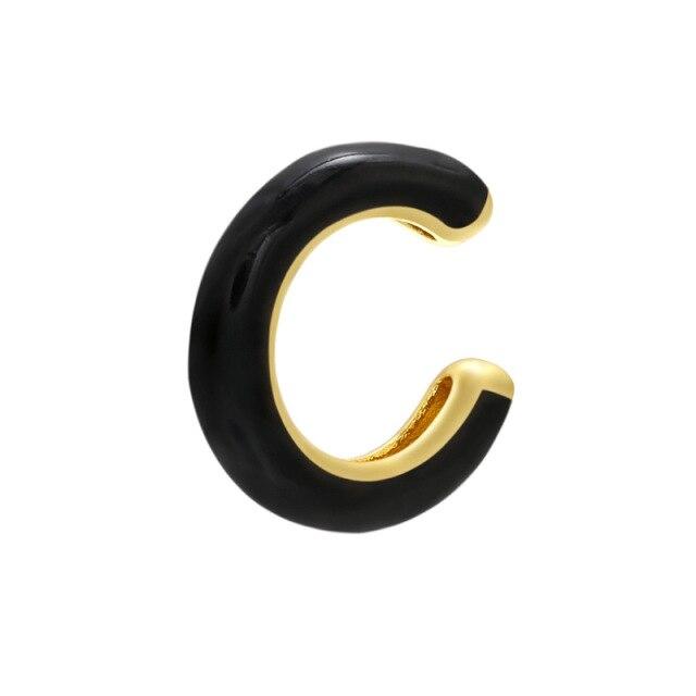 Одинарные серьги-каффы, неоновый зеленый, желтый, яркие флуоресцентные украшения, геометрические круглые U-образные серьги-клипсы без пирсинга, серьги-каффы Aretes