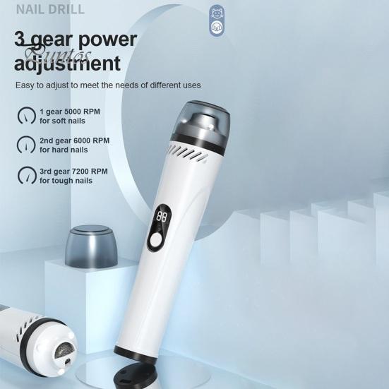 Шлифмашинка для ногтей для домашних животных, перезаряжаемый электрический триммер емкостью 1200 мАч со светодиодной подсветкой для собак, кошек, алмазный шлифовальный круг, 3-скоростная регулировка, машинка для стрижки ногтей для домашних животных