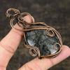 Black Rutile Handmade Copper Wire Wrap Jewelry Pendant 3.39" F6w86