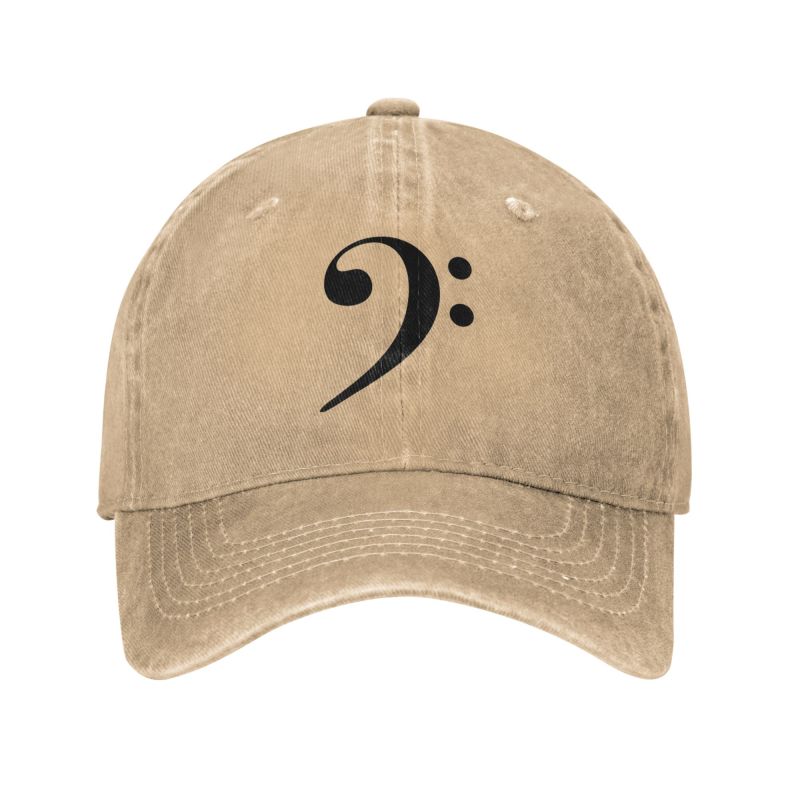 Bass Clef Music Symbol Baseball Cap Men Women Breathable Dad Hat Streetwear