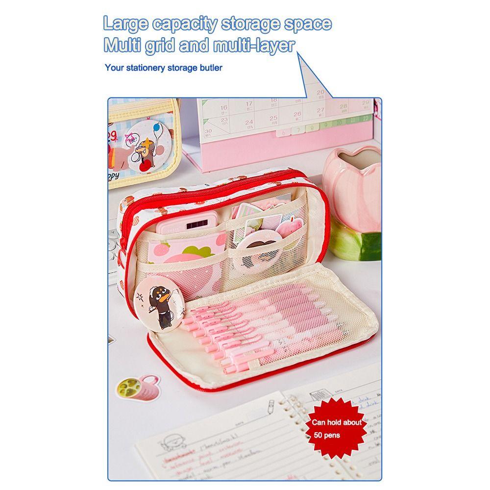 Large Capacity Pencil Case Cute Puppy Stationery Storage Bag High Value Pen Box School Supplies