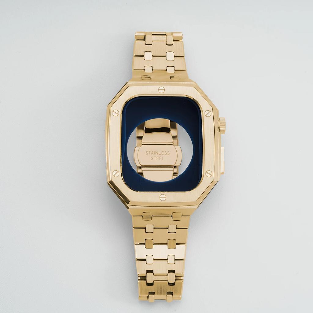 Роскошный комплект для модификации из нержавеющей стали для Apple Watch 10 46 мм Металлический корпус для iWatch Series 10 9 9 7 6 5 4 SE Ремешок 46 мм Комплект