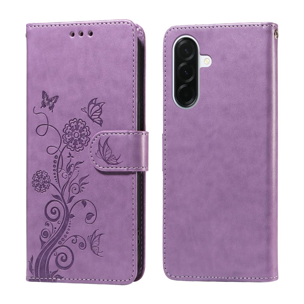 For Samsung Galaxy A37 5G Leather Case Butterfly Floral Imprint Wallet Stand Cover