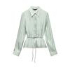 Spring New Women's Clothing French Style Design Bowknot Decoration Light Effect Shirt Tops 2461938