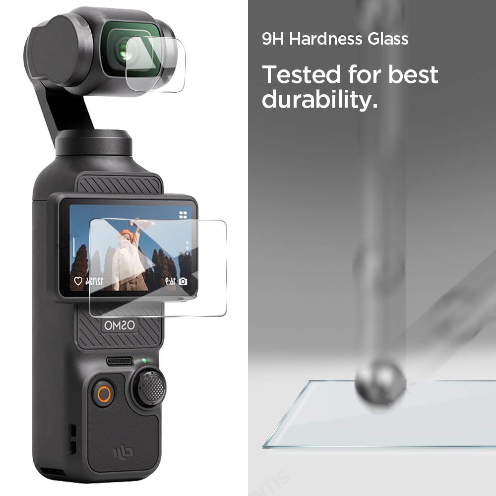 3 комплекта Для DJI OSMO Pocket 3 Стабилизатор Камера Объектив 9D HD Закаленное Стекло Защитная Пленка для Экрана HD Clear Защита от Отпечатков Пальцев Стеклянные Пленки Чехол