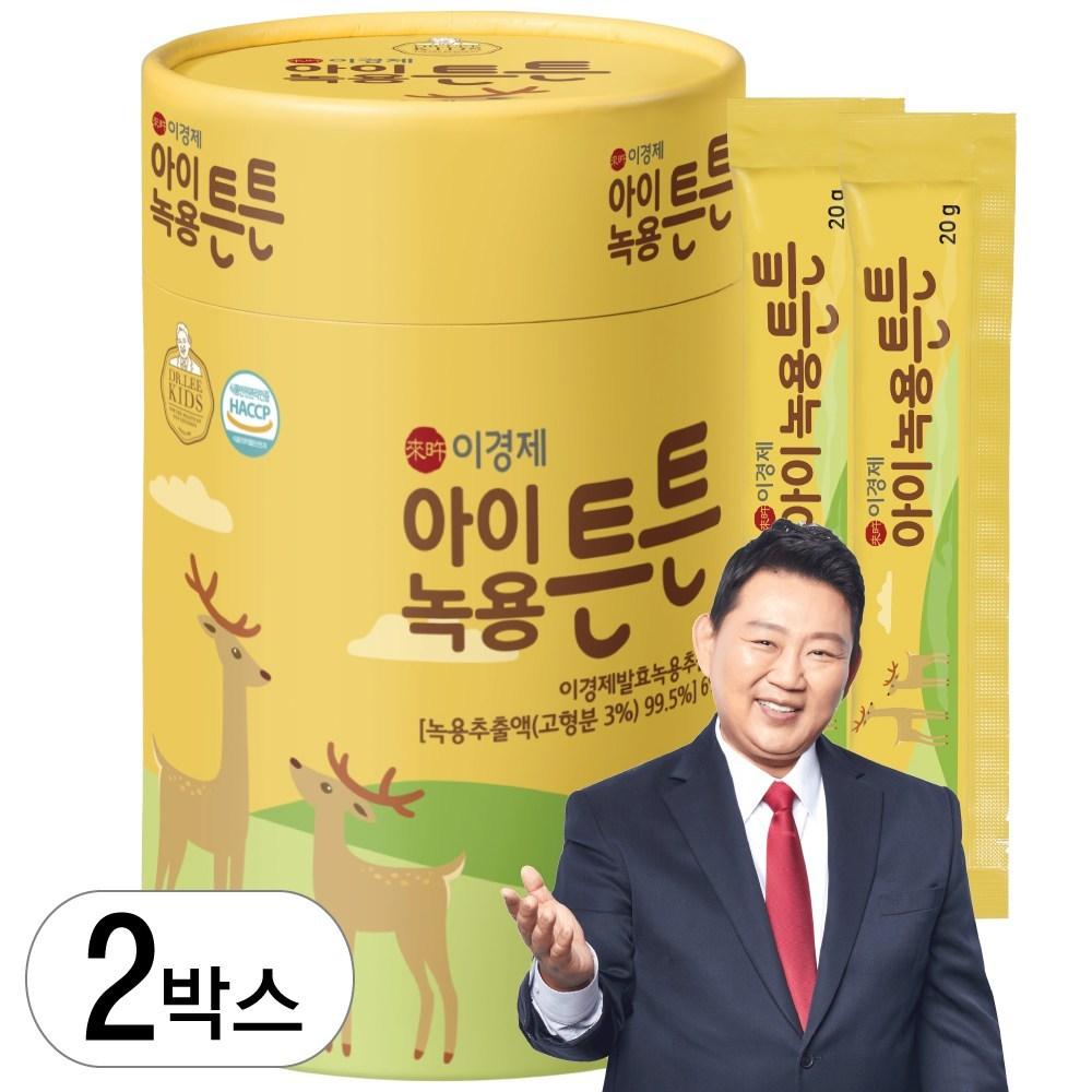 Розничный продавец Ли Кён-чжэ I-Nokyong Teunteun Детская пищевая добавка I-Nokyong Желе с бархатными рогами оленя 30 пакетиков 2 коробки 30 порций