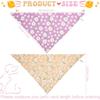 4Pcs Floral Dog Bandanas Girl Large Daisy Triangle Scarf Reversible Spring Bibs Handkerchief Cute Flower Bandanas for Large Dogs Pets