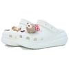 Crocs Кроксы Crush Clog Мультяшный Медведь STAR Повседневные Модные Кроксы Унисекс Белые