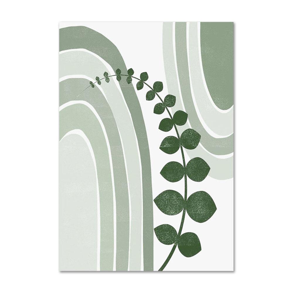 Зеленый лист монстеры, арочные настенные художественные абстрактные линии, скандинавские постеры и принты, холст для лица девушки, картины, декор для гостиной