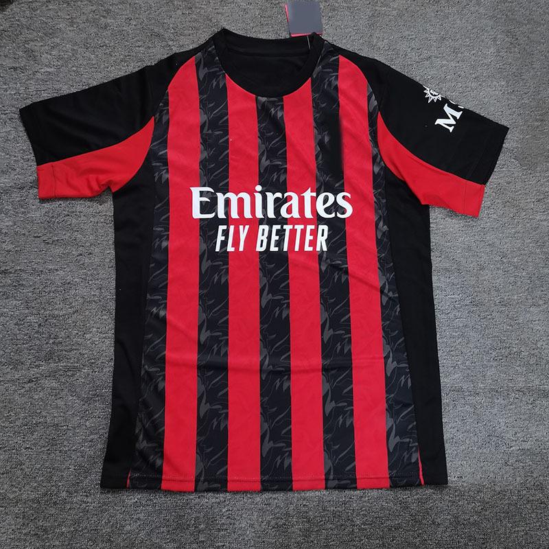 2526 Версия для фанатов футболка AC Milan домашняя с коротким рукавом футбольная футболка топ