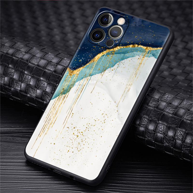 Роскошный чехол-органайзер с золотой фольгой для Apple iPhone 11 15 13 14 Pro Max 12 Plus X 15Pro Черный силиконовый чехол для телефона