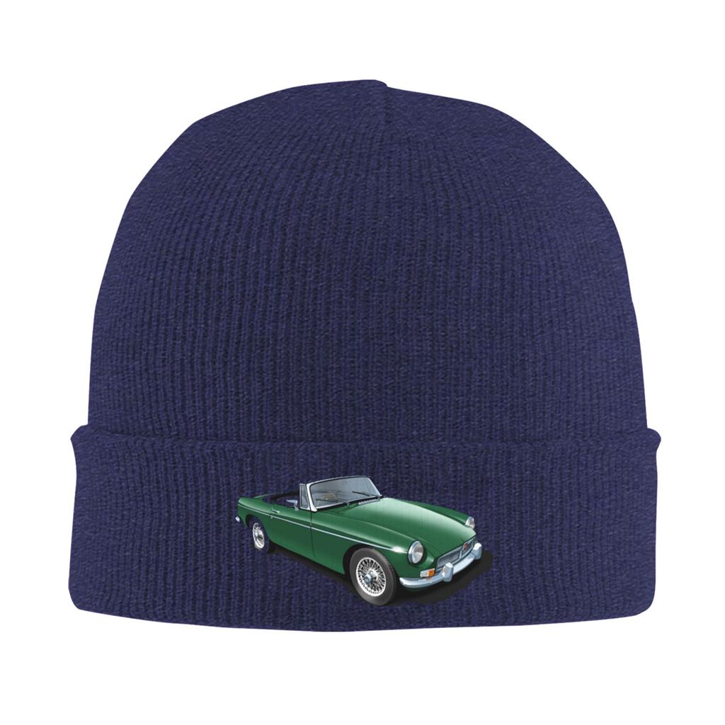MGB Roadster в цвете British Racing Green Теплая вязаная шапка Зимняя вязаная шапка-бини Шапки-бини Шапки в стиле хип-хоп для унисекс