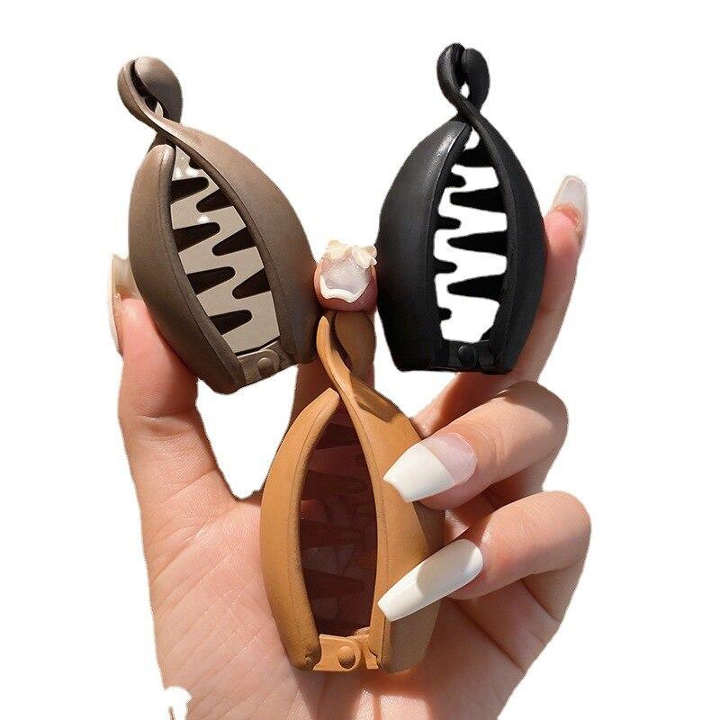 Матовые высокие зажимы для хвоста, сплошной цвет, зажим «банан», женские аксессуары для прически, модные заколки для хвоста, когти, заколки для волос