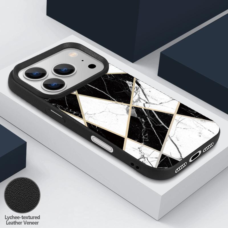 Чехол с мраморным узором для iPhone 17 18 Pro Max Кожаная текстура Силиконовый чехол для iPhone 16 15 14 13 Pro Max 16E 17E