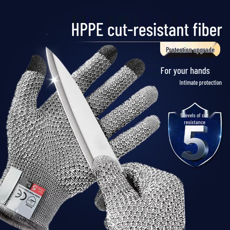 HPPE Level 5 Cut Resistant Touchscreen Work Gloves
