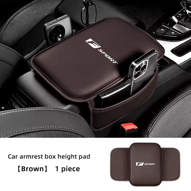 PU Leather Car Armrest Cushion With Storage Bag Arm Rest Pad For Lexus F-SPORT ES RX NX LS UX LM LX GX LC RZ IS CT GS RC HS SC ADT1