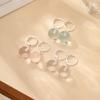 S925 Sterling Silver Clear Round Glass Ball Hook Earrings Women Pink Zircon Minimalist Fresh Fashion Ear Ornaments For Gift
