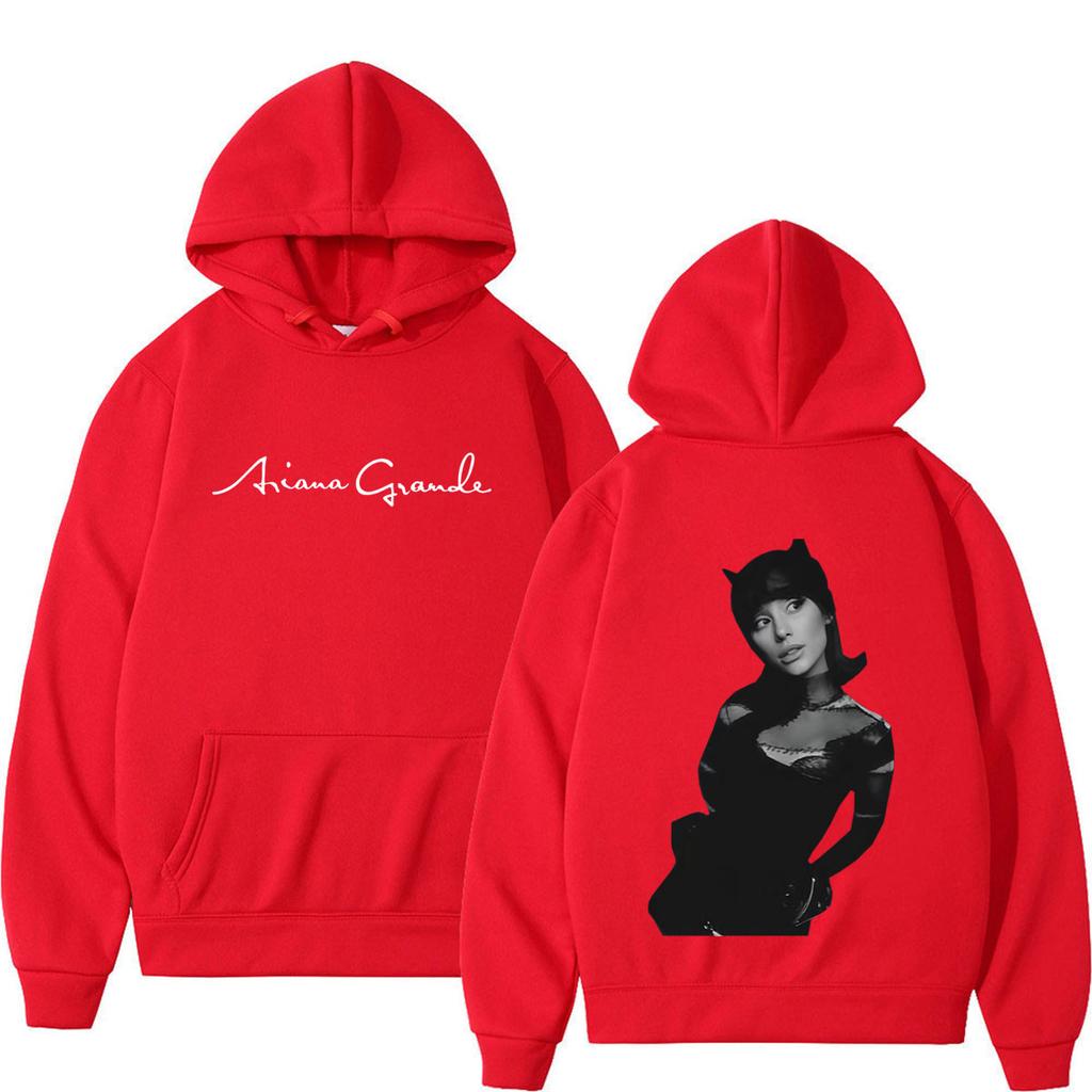Singer Ariana Grande Fashion Graphics Hoodie Unisex Vintage Oversized Sweatshirt Long Sleeves Loose Casual Hip-hop Pullover
