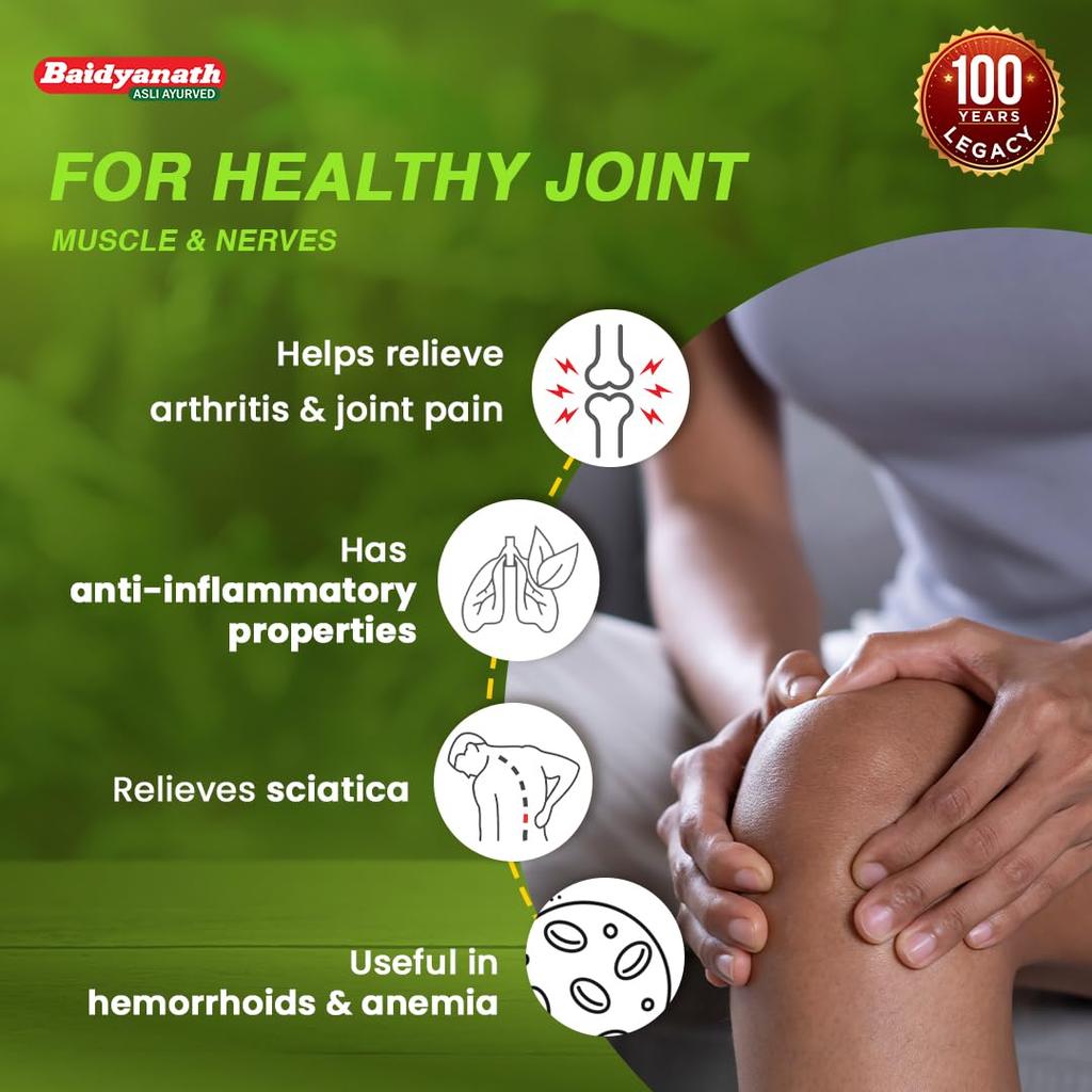 Baidyanath Yograj Guggulu Tablets 100 Tabx Pack of 2 Ayurvedic Herbal Blend for Joint and Muscle Care
