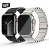 Титановый звеньевой браслет для Apple Watch Ultra 49 мм Серии 11 10 46 мм Магнитный ремешок для iwatch 9 8 7 6 5 4 Se 44 мм ultra 49 Ремешок