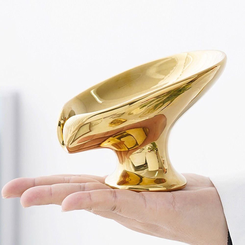 Leaf Shape Soap Dish Ceramic Bathroom Storage Holder Elegant Soap Rack Shower