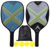 1 Set Pickle Paddles with Storage Bag Precise Control Cushioned Ultra-Comfy Grip Wooden Pickleball Rackets for Adults Beginners