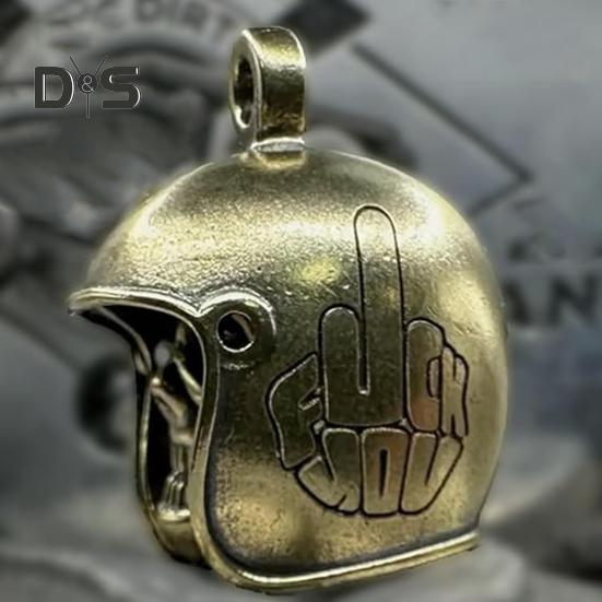 Мотоциклетный колокольчик Гремлина, металлический череп, колокольчик-хранитель, байкерский колокольчик удачи, крючок для брелока для мотоцикла, велосипеда