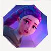 Модный автоматический складной зонт KPOP Hunter с открытием/закрытием. Портативный и складной, идеально подходит для подарка, путешествий и повседневного использования.