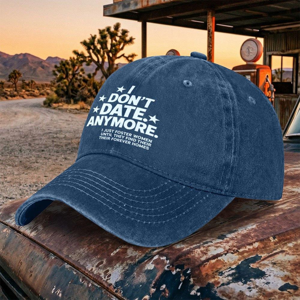 Washable Baseball Cap with Humorous Text Print Vintage Duckbill Hat for Unisex Women Adjustable Casual Street Style