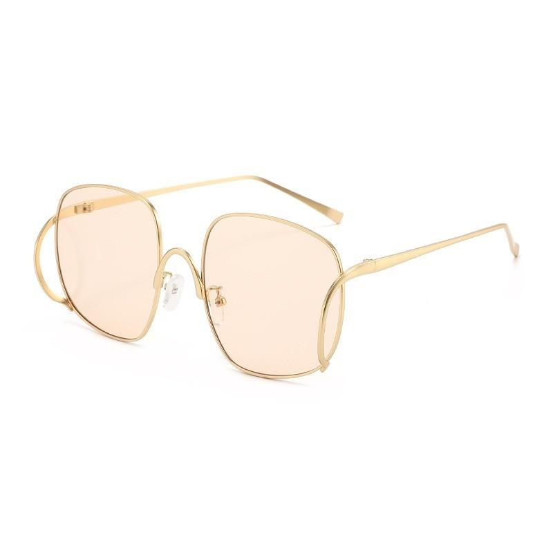 Fashion Metal Square Frame Sunglasses With For Men Women Outdoor Activities