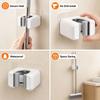 Wall Mounted Mop Holder Hook No Drill Installation Mop Clip New Mop Wall Holder  Broom Storage