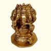 Идол из чистой латуни, статуя Панчмукхи Ганеши Ганапати для домашнего храма, золотой
