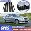 Для Mercedes Benz S-Class W220 S280 S320 1998~2005 6 ШТ. Накладки на оконные стойки Стойки B C Наклейки на стойки Автоаксессуары