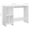 Glossy White Computer Desk 102.5 x 35 x 75 cm Particleboard