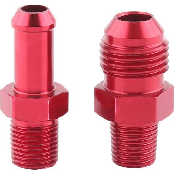 Fuel Line Adapter, Aluminium 1/8 NPT Fuel Rail Pressure Regulator Adapter Fit for Honda with Fittings