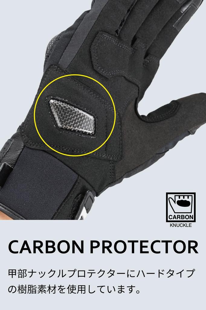 RS Taichi Motorcycle Riding Touchscreen Carbon Winter RST664 XL Gloves, Autumn/Winter, Waterproof, Cold-Resistant, Warm, Compatible, Built-in