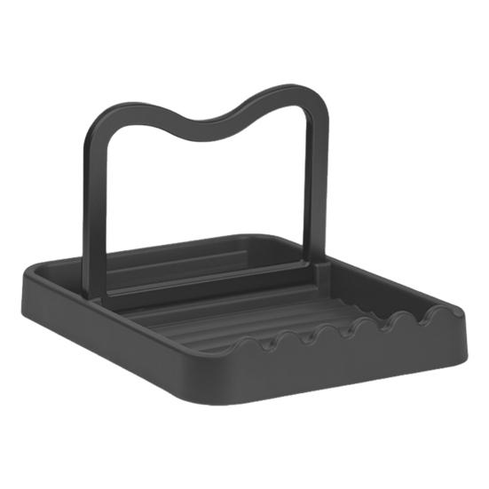 Держатель крышек кастрюль Подставка для кухонной утвари Нескользящая конструкция Легко чистить Кухонная столешница Складной