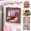3D Relief Fridge Magnet Cartoon Pattern Decorative Fridge Magnet  Refrigerator Decoration
