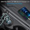 PD Type C QC 3,0 USB Автомобильное быстрое зарядное устройство Розетка с переключателем ВКЛ/ВЫКЛ и светодиодным вольтметром для мотоцикла Морской RV ATV