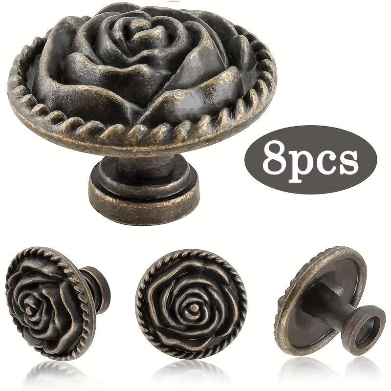 8pcs Vintage Drawer Pulls,Round Dresser Pulls,Drawer Knobs,Vintage Cabinet Knobs,1.22*0.94 Inches,For Nightstand,Cabinet,Drawer,Cabinet Pulls