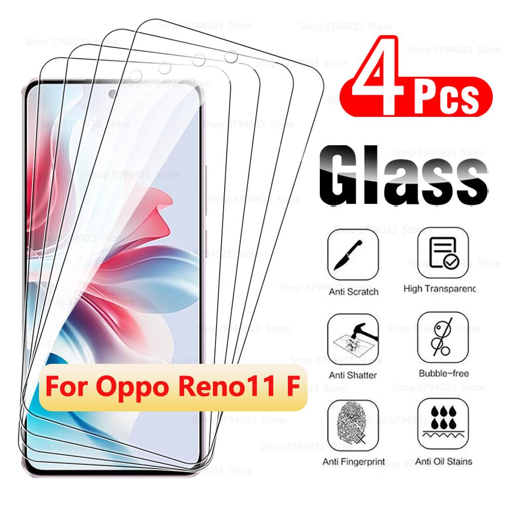 4 шт. закаленное стекло для oppo reno11 f 5g защитное стекло reno13 reno14 11 12 f fs a reno 11f 12f 13f 14f reno11f f11 стеклянная пленка