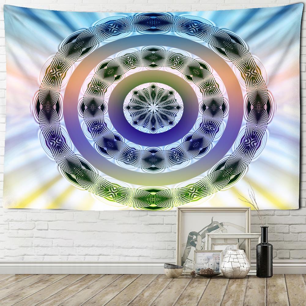 Красочный гобелен с мандалой, настенный гобелен в богемном стиле, психоделический колдовство, тапиз, хиппи, домашний декор