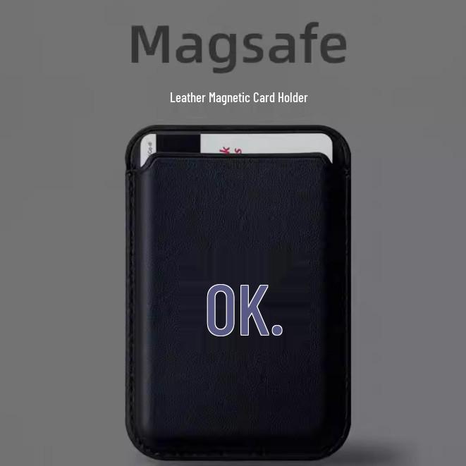 Кожаный магнитный держатель для карт MAGsafe для телефонов Apple - Удобное хранение карт для быстрого доступа