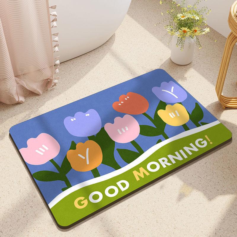 Коврик для ванной комнаты, впитывающий нескользящий коврик для входа в ванную, коврик для ванной комнаты с диатомовой грязью, коврик для унитаза