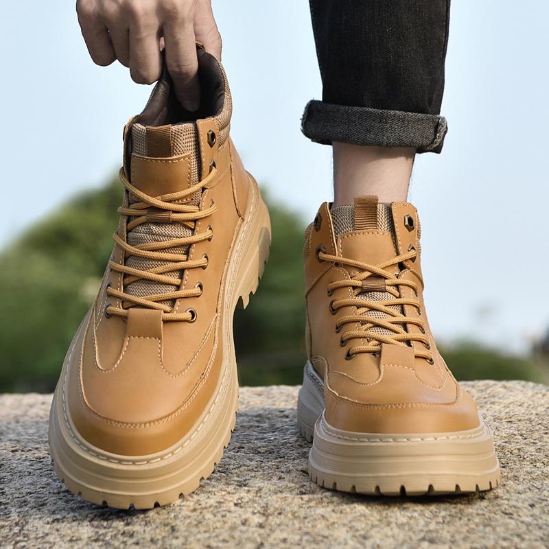 Роскошные брендовые мужские короткие ботинки на шнуровке, мужские офисные ботинки, мужские высокие зимние ботинки в стиле ретро для занятий спортом на открытом воздухе