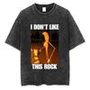 Washed Vintage Marcus The Worm Funny Meme Tshirt I Dont Like This Rock Tshirts Men Womens Casual Oversized Cotton T Shirts