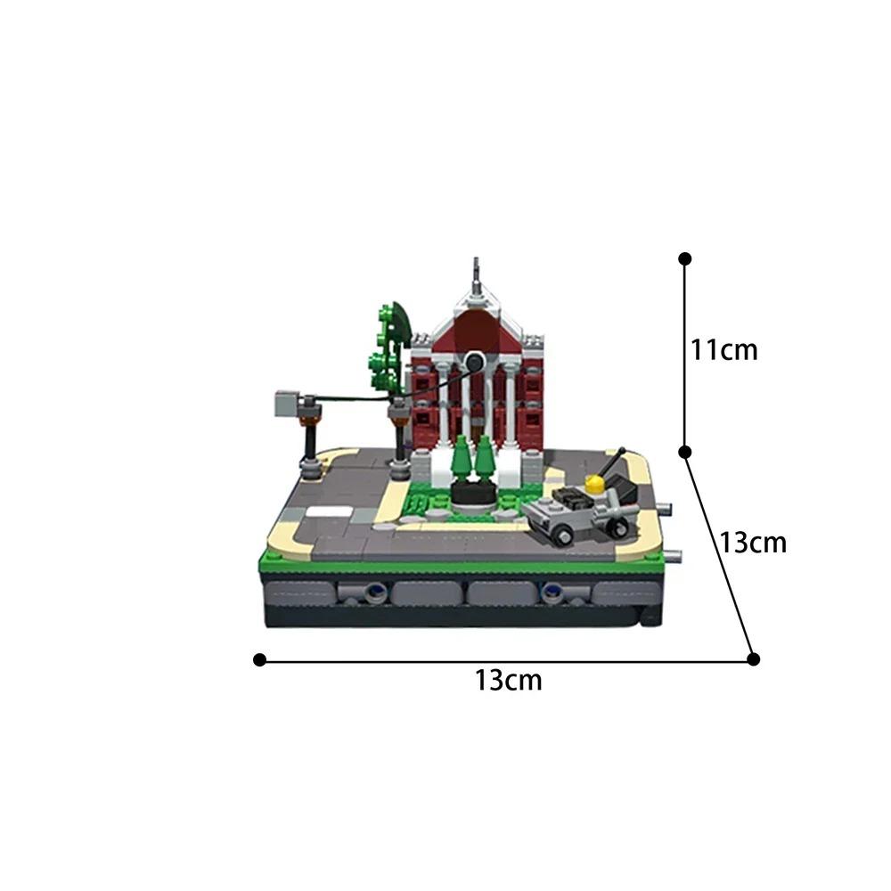 Силуэт города MOC Назад в будущее Сказочный волшебный замок Дом Кино Архитектура Строительные блоки Городские игрушки Туристический сувенир