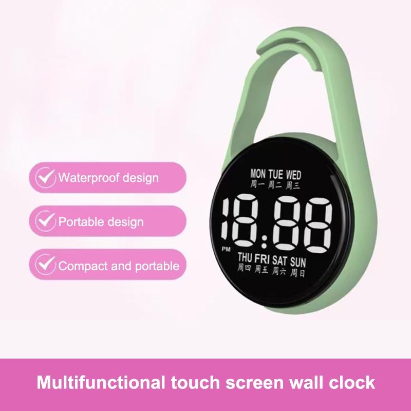 LED Digital Hanging Watch Night Light Energy Saving Silent Electronic Clock for Bedroom Living Room Wall Decor