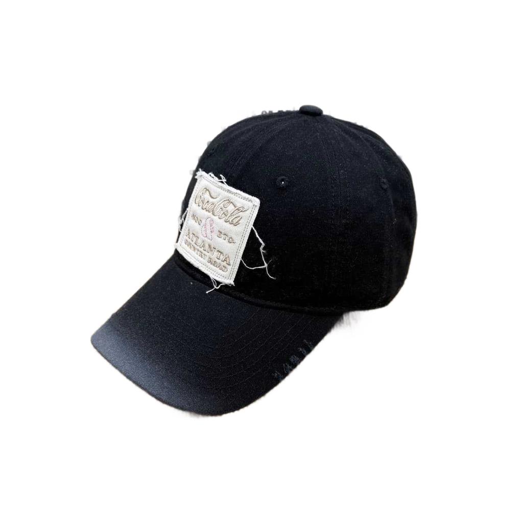 Old edging ATLANTA patch baseball cap women's gradual change washed cap versatile face small visor