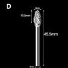 10 Pcs Tungsten Carbide Rotary Burr Drill Bits Tool Cutter Files Set 1/8'' Shank